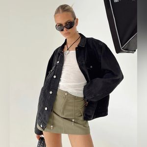 Princess Polly Phoenix Denim Jacket Black